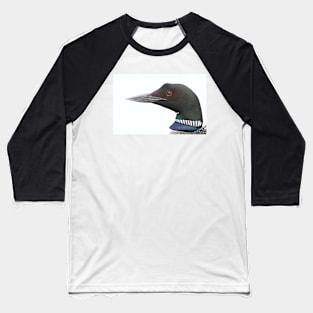 Loon closeup - Common Loon Baseball T-Shirt